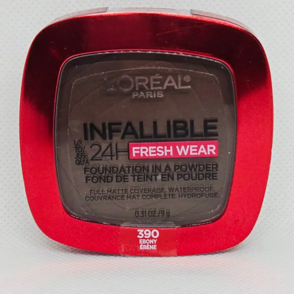 NEW L'Oreal Paris Infallible Up to 24H Fresh Wear Powder, Matte Finish, Ebony